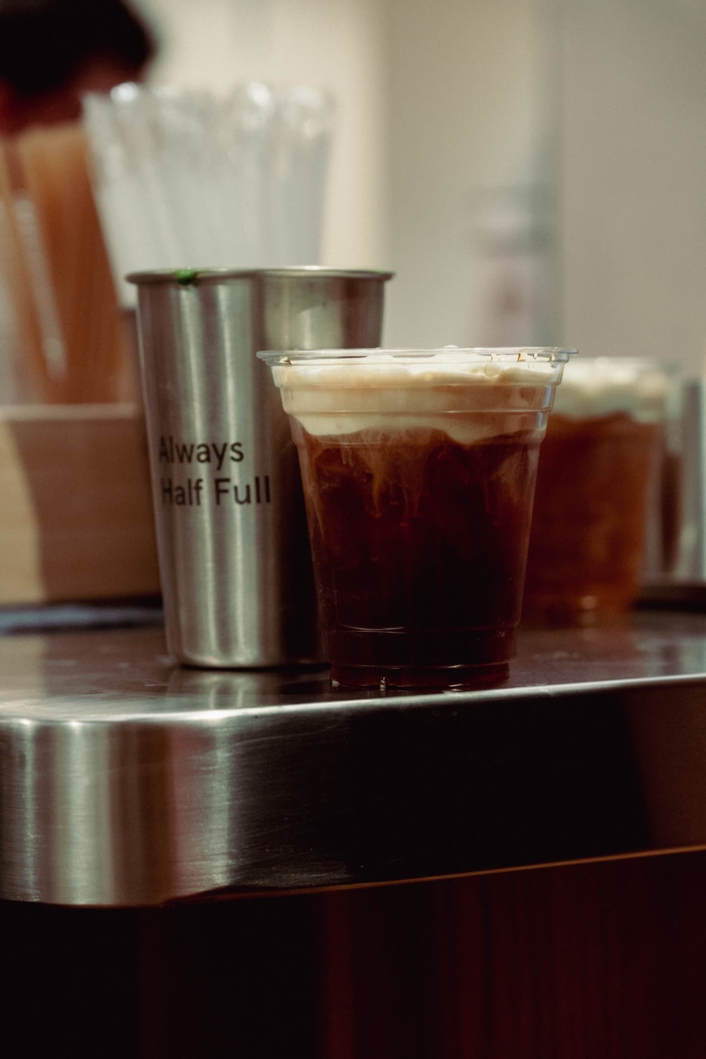 Freshly brewed iced coffee at a catered event